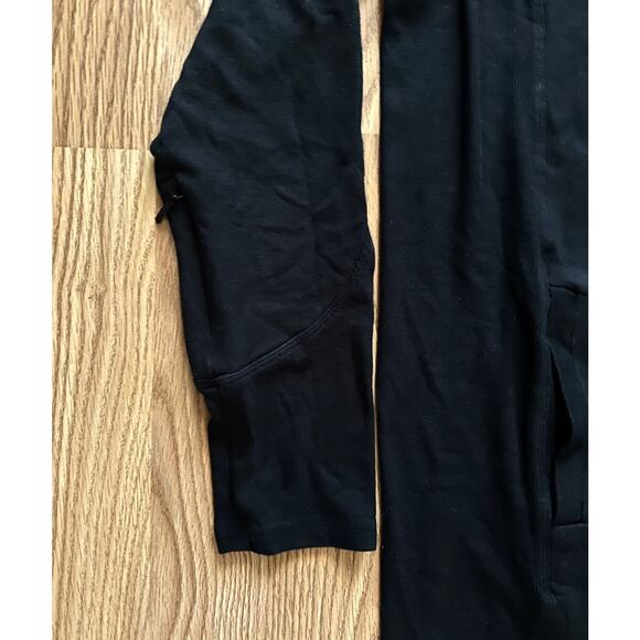 Athleta Black Balance Sweater Dress Long Sleeve Medium Minimalist Lounge Basic - Picture 5 of 11